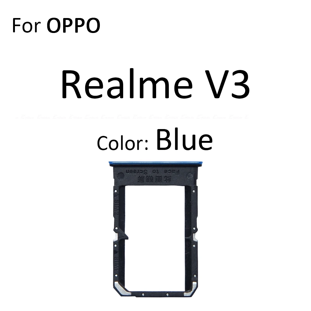 Sim Card Tray Socket Slot Reader Adapter For OPPO Realme U1 V3 V5 V11 V11s 5G Micro SD Card Holder Connector Container Parts