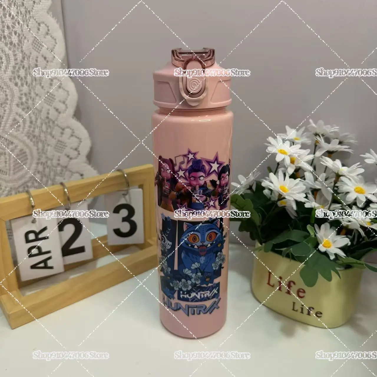 800 مللي K-Pop شيطان الصيادين زجاجات مياه رومي ميرا زوي طباعة فتاة القش أكواب الشرب المحمولة شرب القرع هنتركس درينكوير