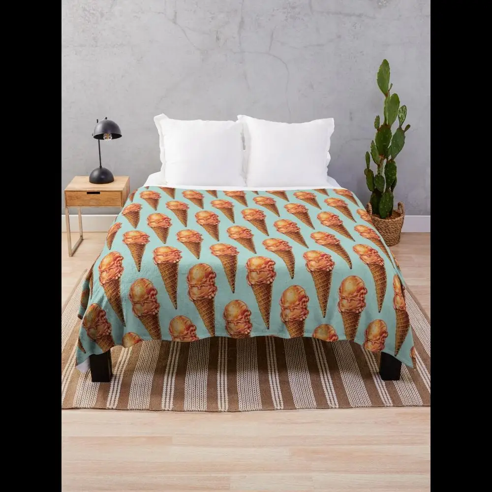 

Strawberry Double Scoop Pattern Throw Blanket