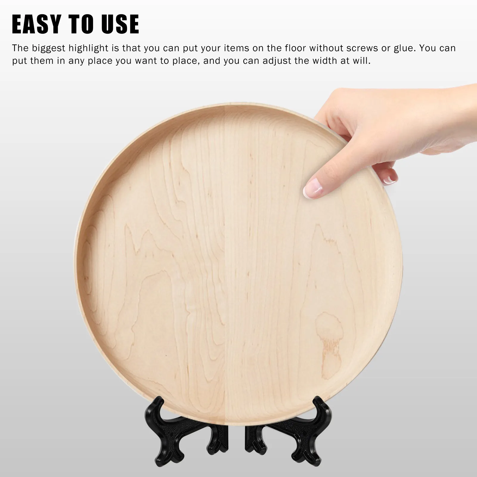 

24pcs Dish Display Stands Multi-Functional Plastic Display Rack For Organizing Artwork Books Plates Elegant Simple Storage Home