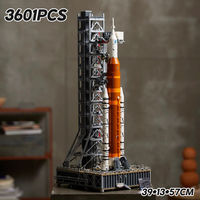 2025 new product Super Space Shuttle rocket building blocks Artemis Space Launch System model building kit Space SLS toys