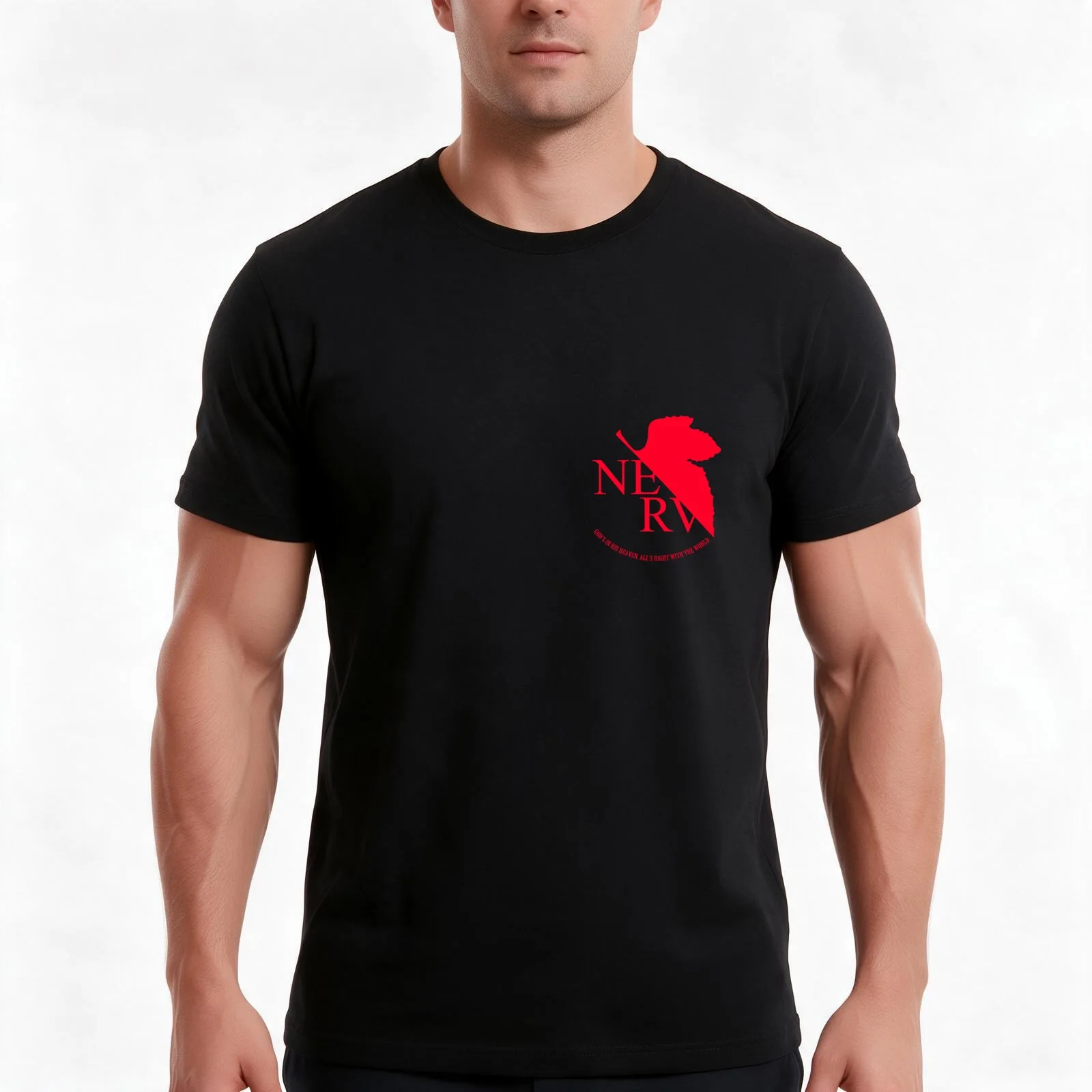 NERV T-Shirt, Vintage Retro Graphic Tee, Unisex Summer Casual Streetwear Top