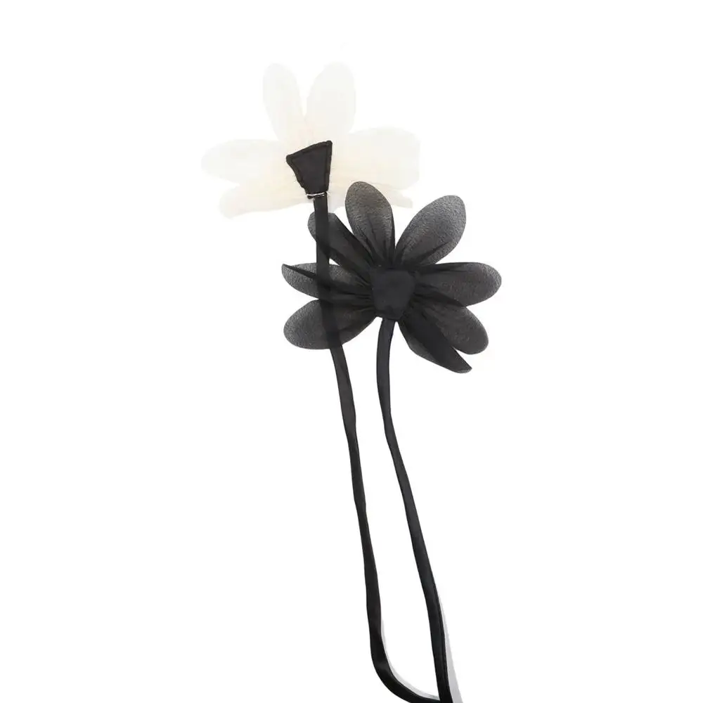 2pcs Lace Fabric Flower Brooch Appliques Organza Clothing Brooch Clothing Appliques 3D Removable Clothing Patch