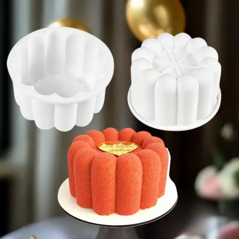 

Round Bento Cake Silicone Mold Chocolate Mousse Mould Soap Candle Making Moulds Kitchen Bakeware Dessert Tools