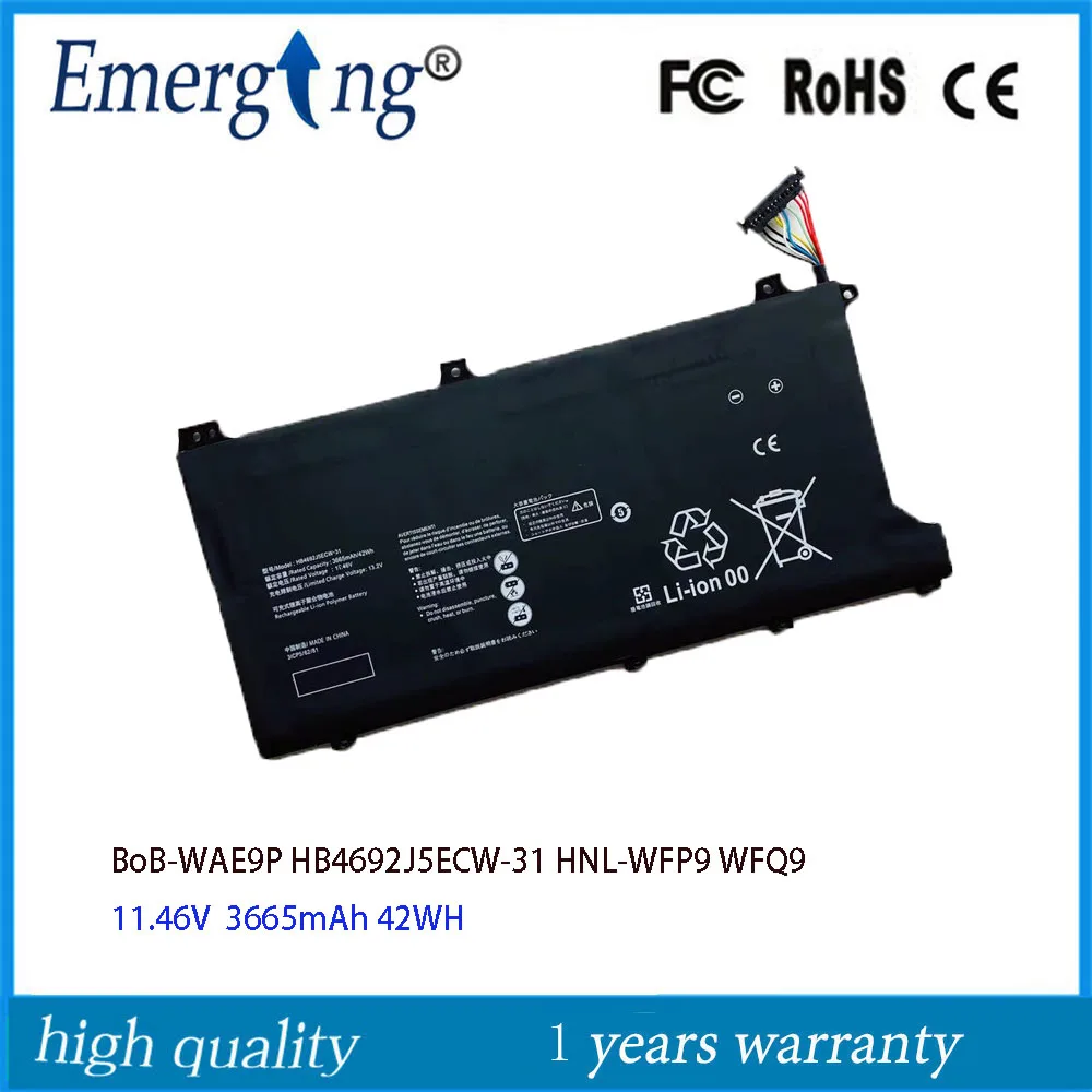 Bateria para Huawei Matebook D15 Bob-wae9p Boh-waq9rp Hly19r Hnl-wfp9 Wfq9 Wrtd-wfh9 11.46v 42wh Hb4692j5ecw31