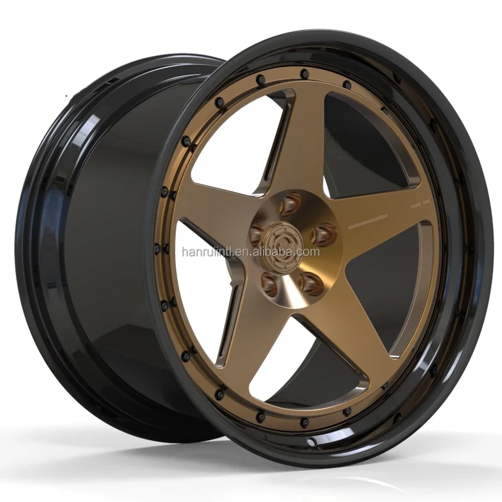 20 inch 5X114.3 wheels forged 2 piece bronze popular alloy car rims for GTR