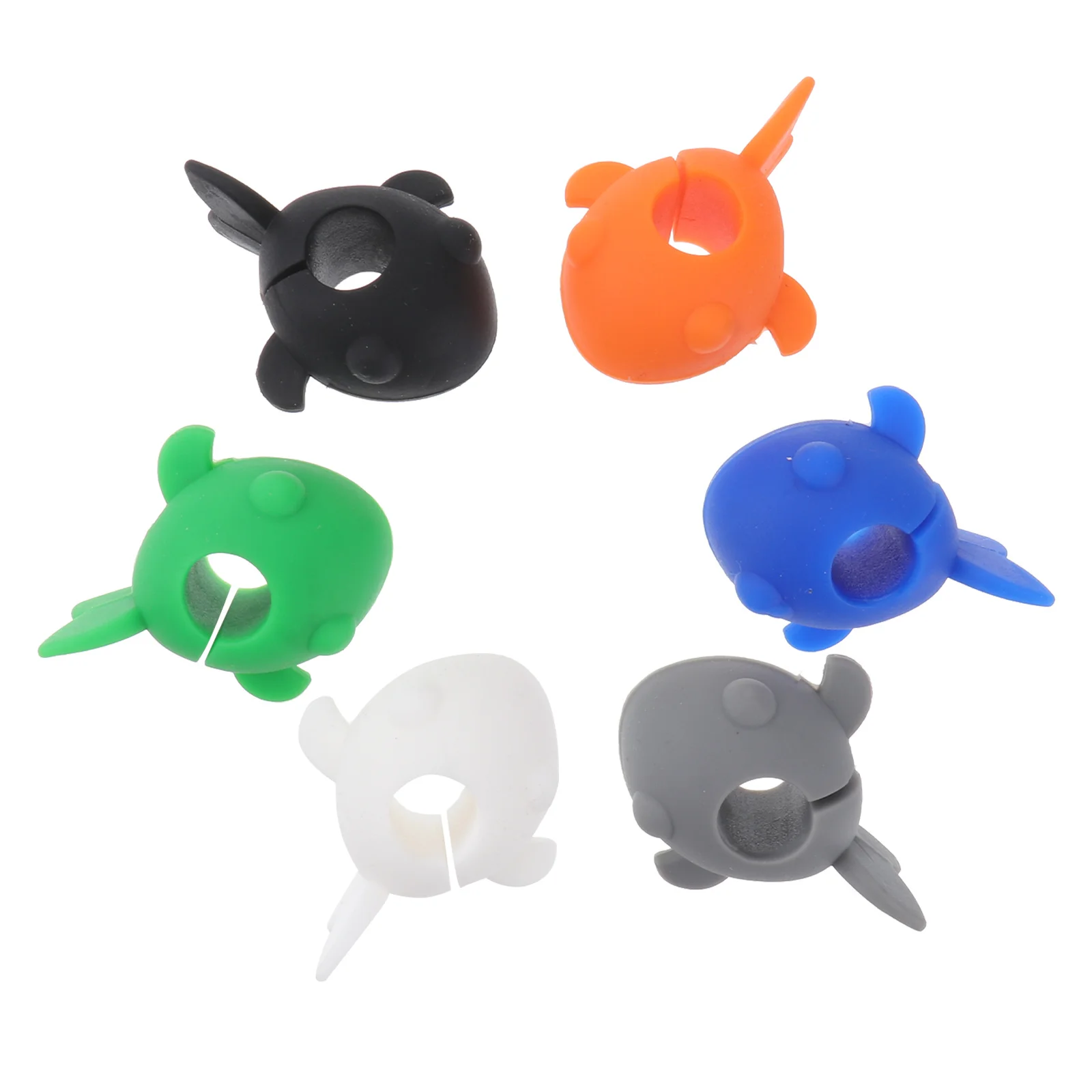 

6Pcs Food Grade Silicone Wine Glass Charms Shockproof Odorless Drink Markers for Party Decoration Glass Charms