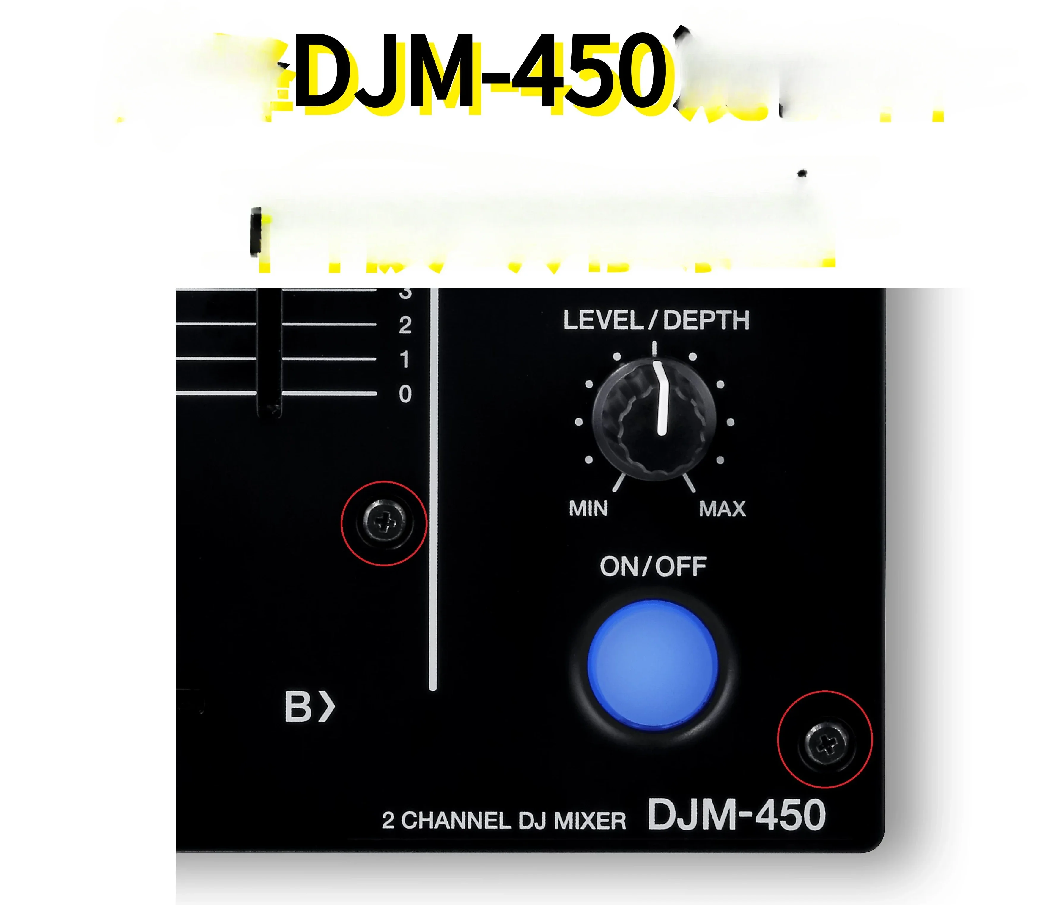 Suitable for black screws on the panel of the Pioneer DJM450 mixer disc player for Pioneer