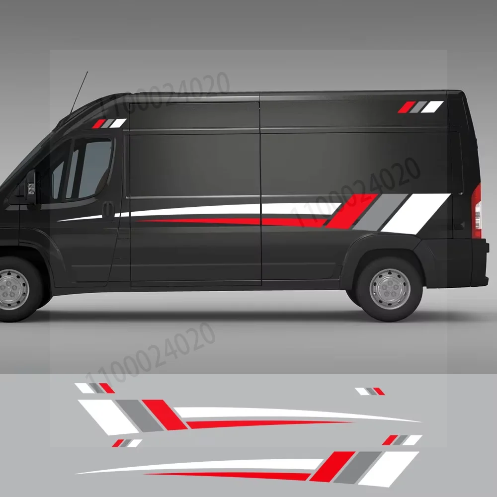 

Для Peugeot Boxer Citroen Jumper Fiat Ducato Camper Van 6 шт./лот наклейки на кузов автомобиля дома на колесах полосы графические наклейки аксессуары