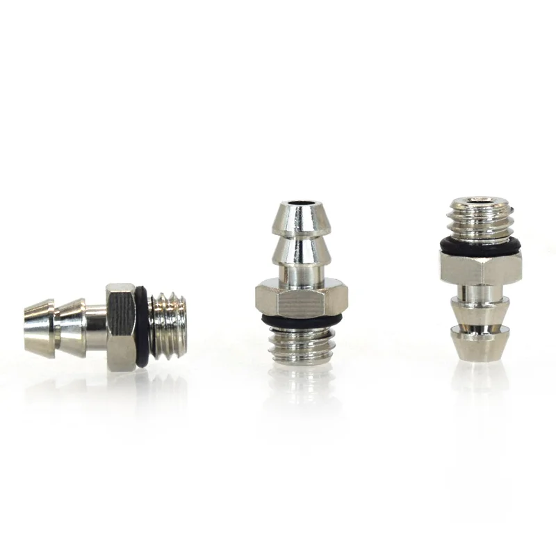 10pcs/pack M Series Miniature Fittings M-5AU-4 M-5ALU-4 Male Barb Pneumatic Pipe Air Hose Quick Fitting Mini Connector