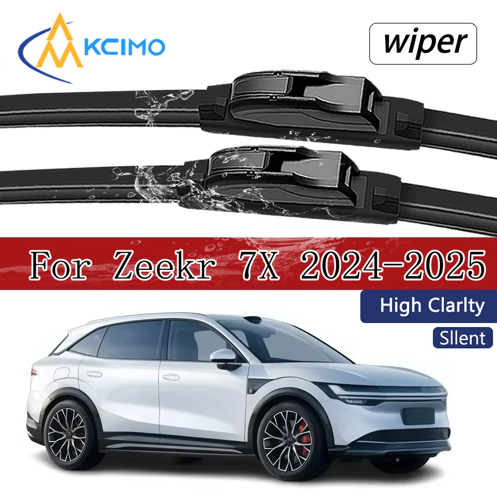 Fahrer- und Beifahrer-Scheibenwischer für Zeekr 7X 2024-2025 Ganzjahres-Gummi-Frontwischerblatt-Set Präzise Passform