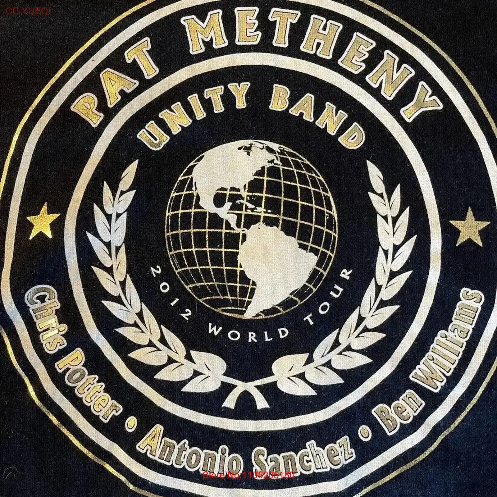 NWT السيدات بات ميثيني الوحدة الفرقة 2012 جولة حول العالم XL تي شيرت خمر غسلها الرسم أوم الشارع الشهير موضة مريحة