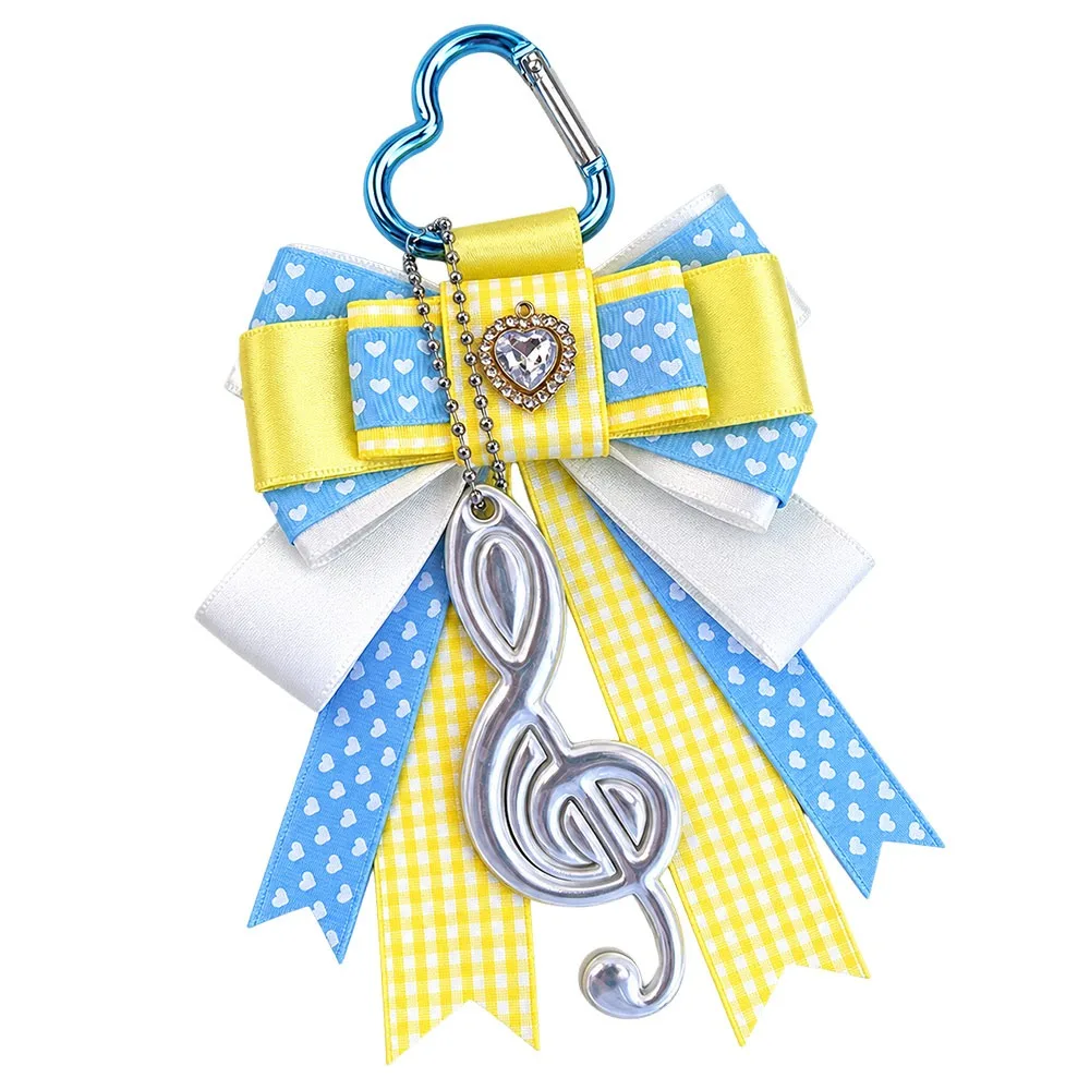 Rhinestone Itabag Decoration Handmade Alloy Buckle DIY Lolita Merch Decoration Double Layer Ribbon Polka Dot