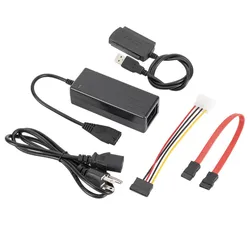 USB 2.0 to IDE SATA S-ATA 2.5 3.5 Inch HD HDD Hard Drive Adapter Converter 4 Pin Power Cable CD, CD-RW ROM AC POWER