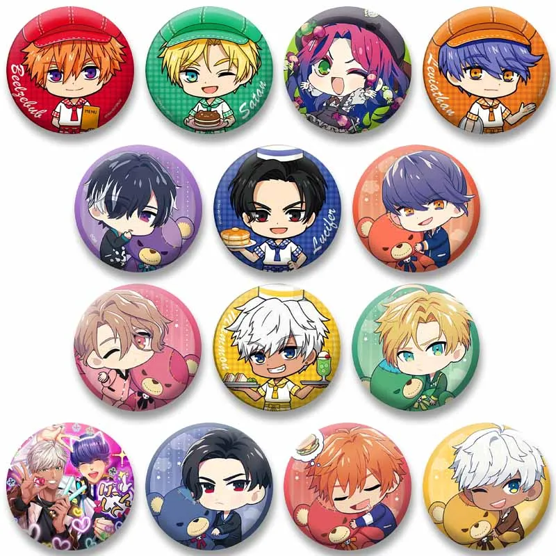 

Game Peripheral Obey Me Button Brooch Cute Cartoon Figure Cosplay Badge DIY Y2K Enamel Pin for Bag Clothes Decor Jewelry Gifts