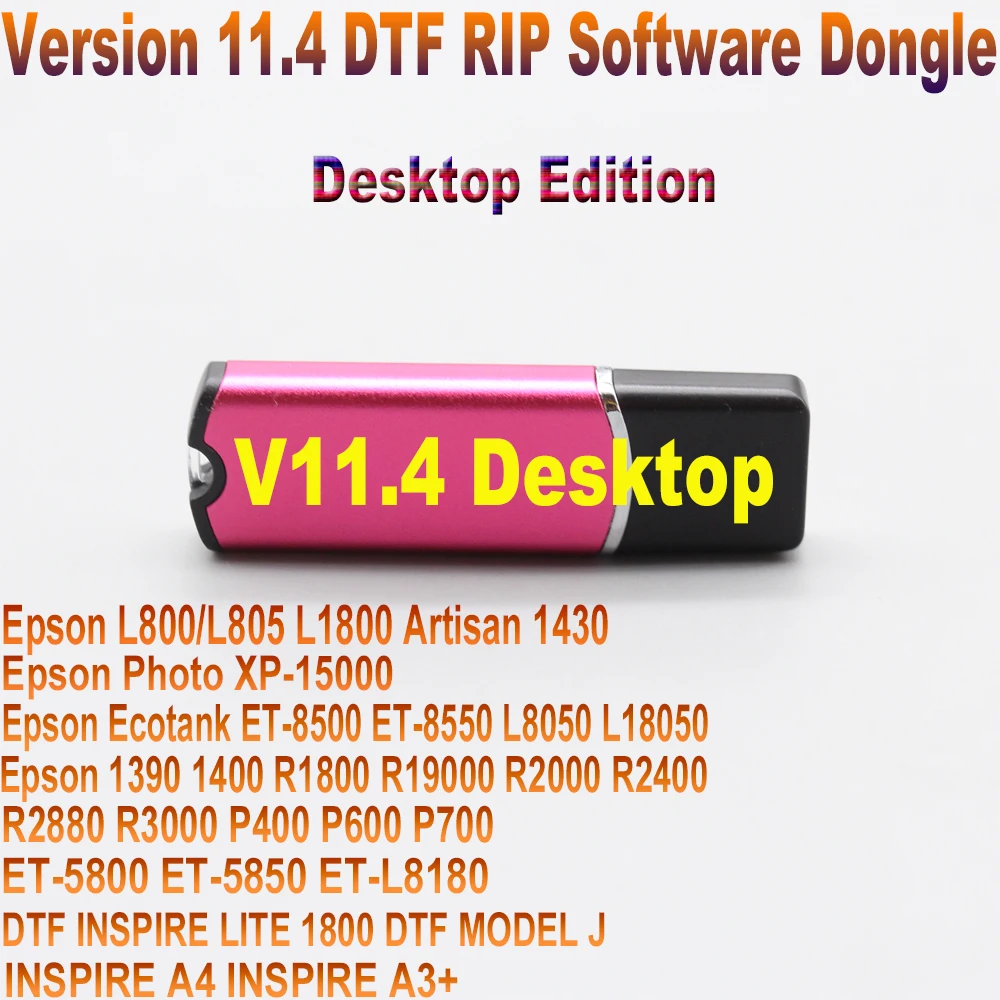 V11.4 DTF RIP Software USB Dongle Key For Epson L18050 L8050 L8180 L1800 ET 5800 5850 Hoson i3200 i1600 P900 P7000 P6000 P5000