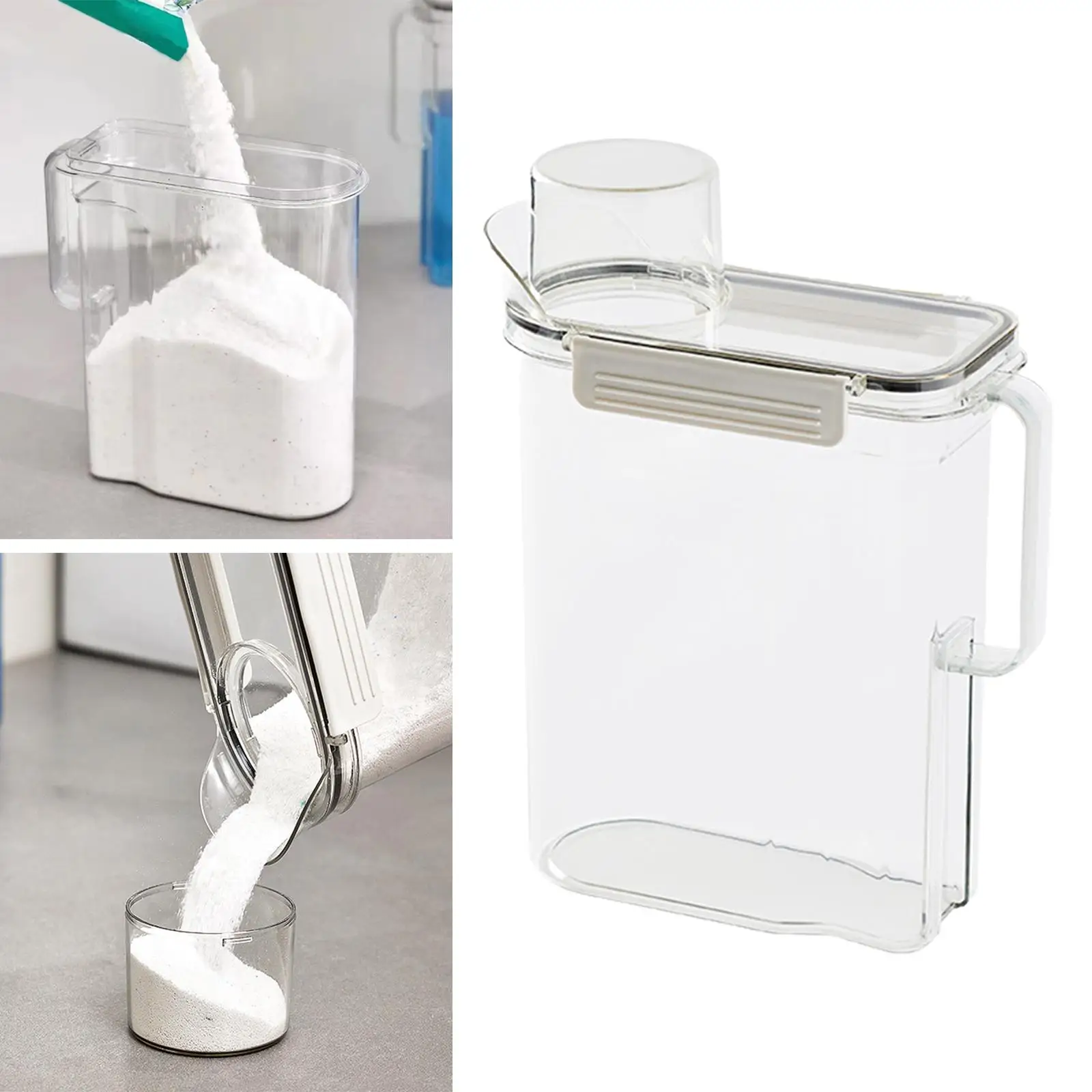 

Laundry Powder Storage Portable Light Large Grain Rice Container