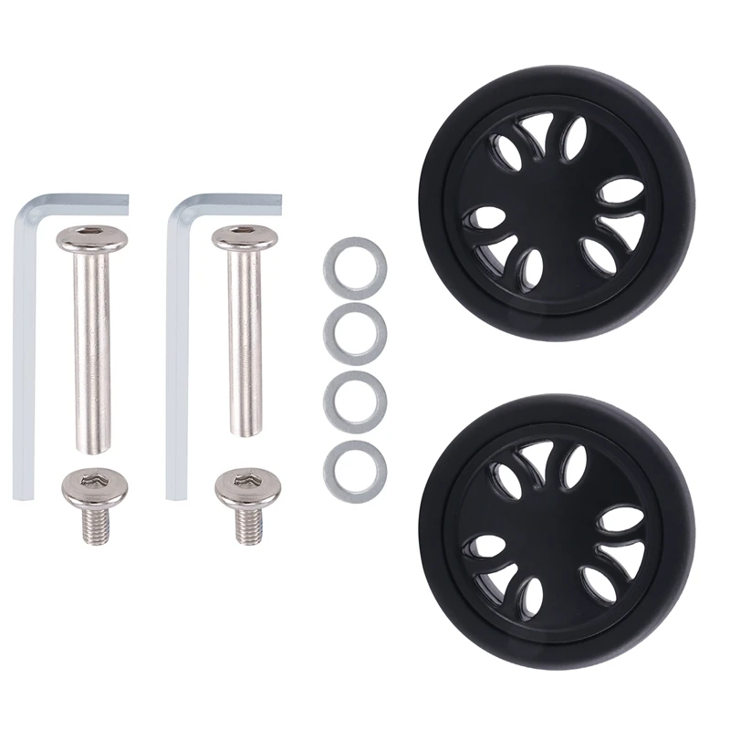 55Mm X12mm Luggage Wheels Replacement Wear Resistant PU Caster Suitcase Replacement Wheels Luggage Replacement Wheels