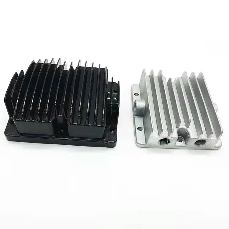 Air compressor pump head cylinder head oil-free mute top side heat sink cover plate shell electric aluminum gas guide connection