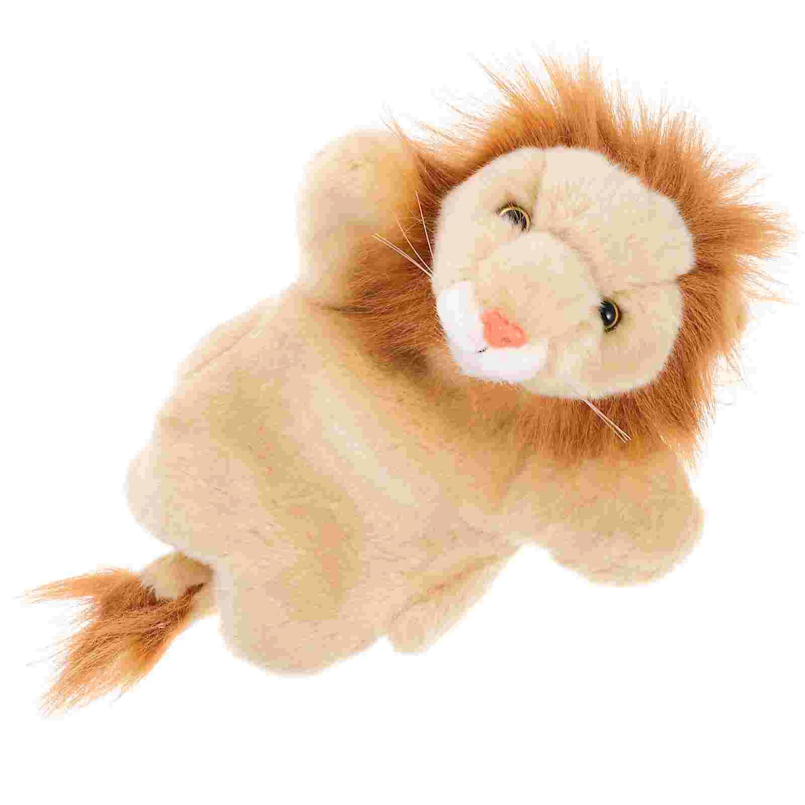 

Toy Lion Hand Puppet Interactive Plush Puppets Early Education Animal Parent-child