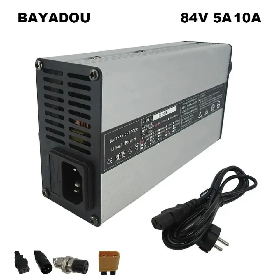 リチウムイオン電池用スマート充電器,20秒,72ボルト,84v,220v,110v
