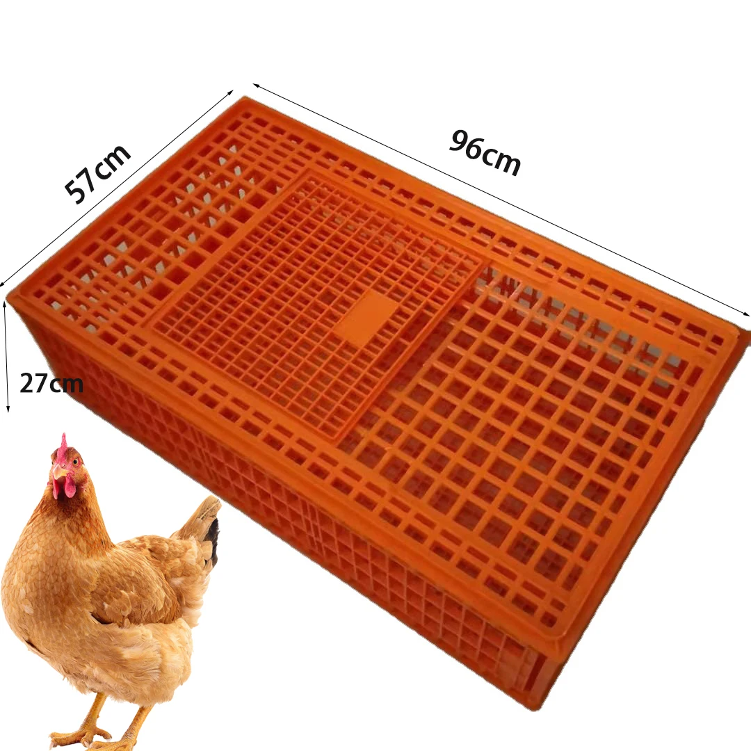 

Chicken Coop Accessories Plastic Chicken Transport Crate for Live Poultry with Door LMC-01