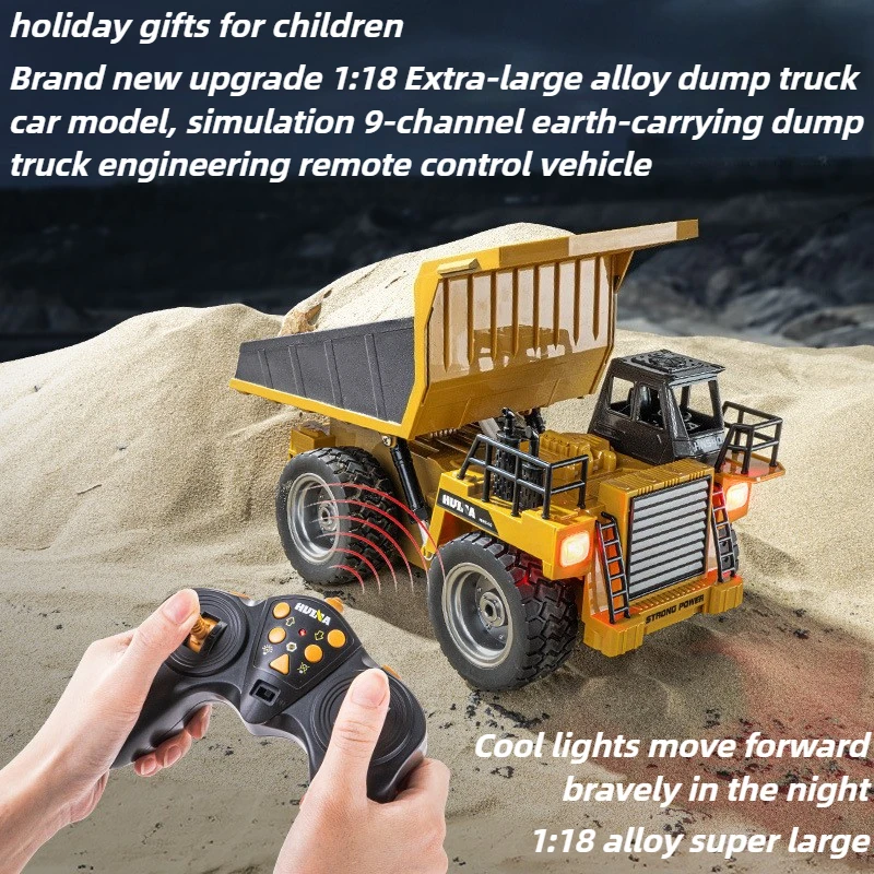 

Cool Stuff Toy Car Funny Gift-Hot 1:18 Super-large 9-channel Rc Truck,Simulation Dump Truck Rc Cars,Monster Truck,Toys for Boys