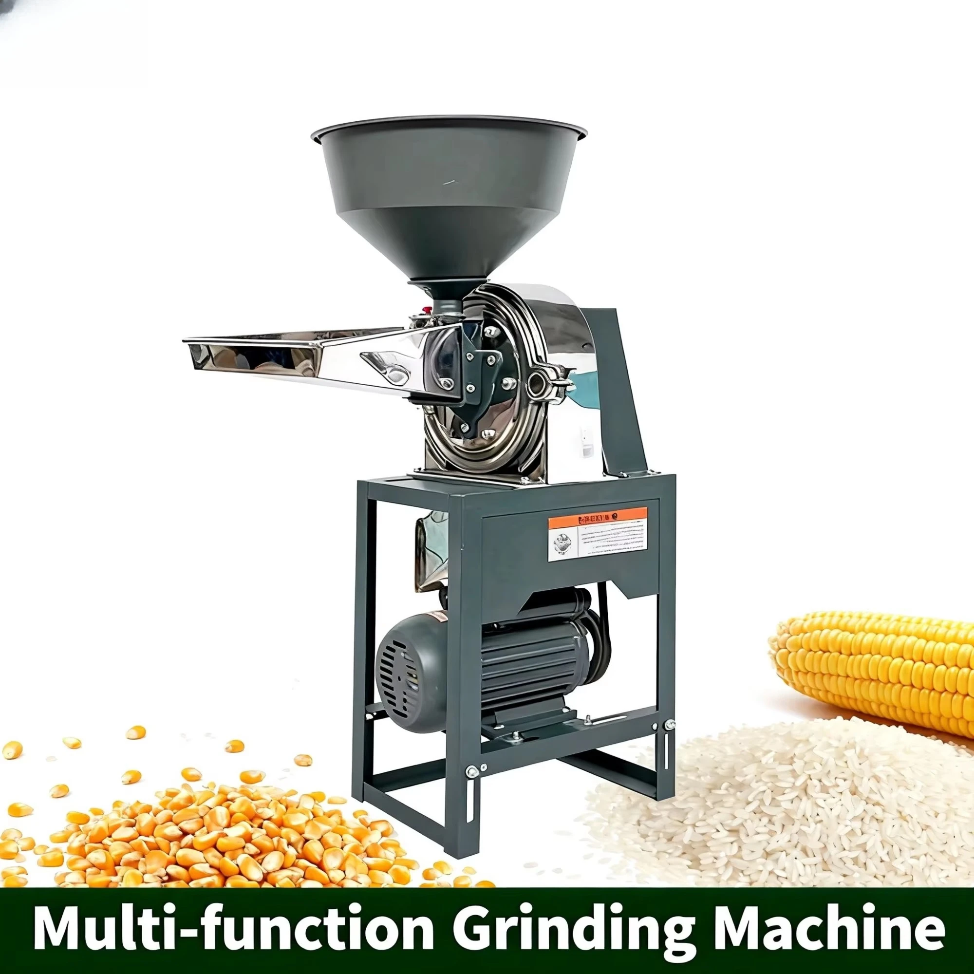 Automatic Hammer Mill Multi-functional Rice Milling Machine with Stainless Steel Blades 1000-2000W