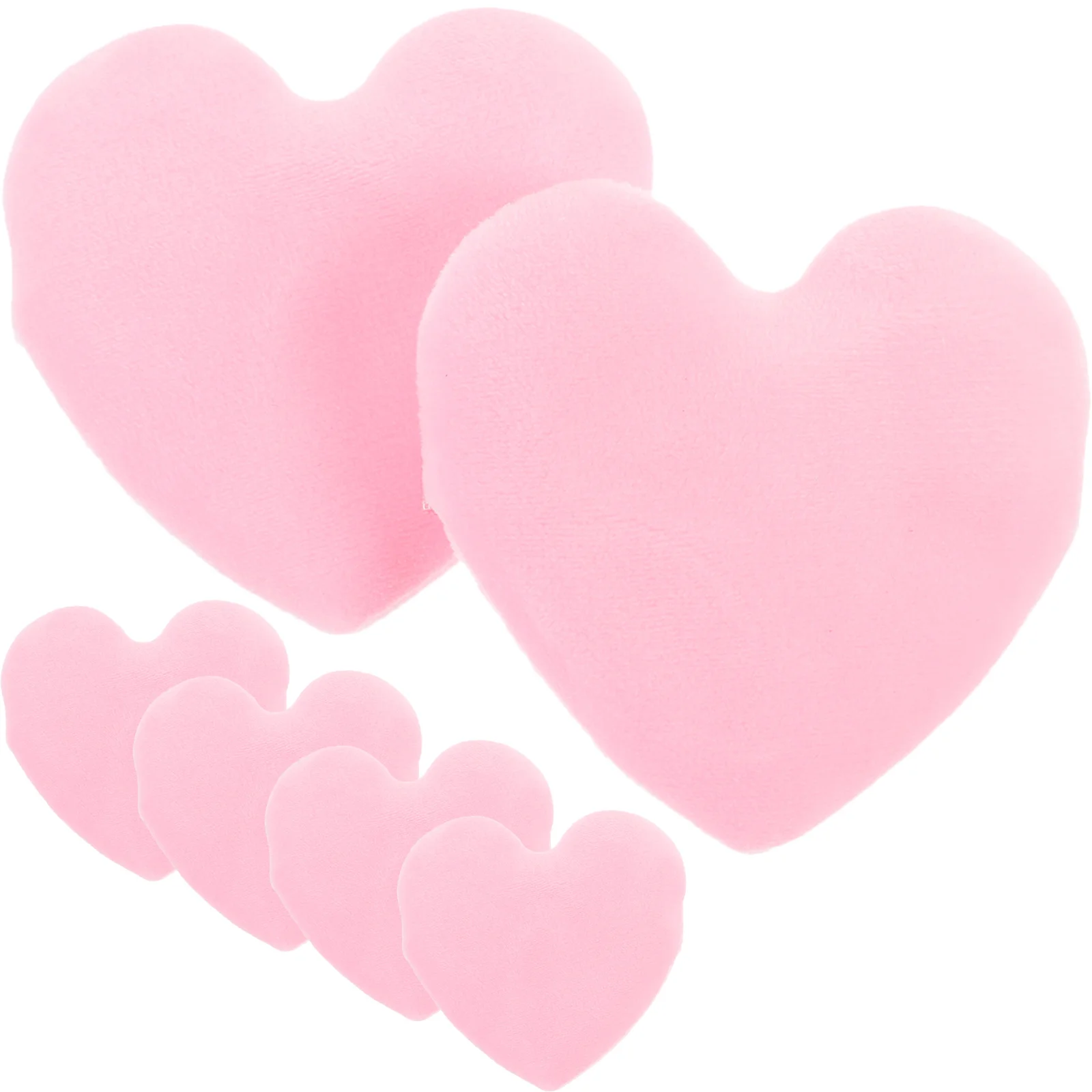 6 stuks hartvorm kleine poederdons make-up voor gezicht foundation concealer losse poeder vinger bladerdeeg draagbaar