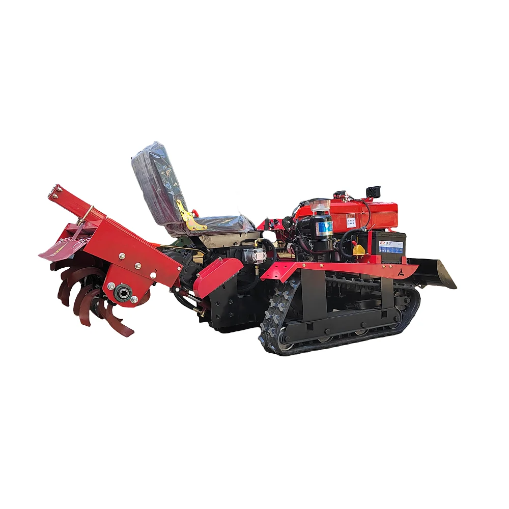 Lightweight Rotary Tiller Mini 25hp Diesel Power Tiller Cultivators Agricultural Farming Machine Crawler Tractor for Sale