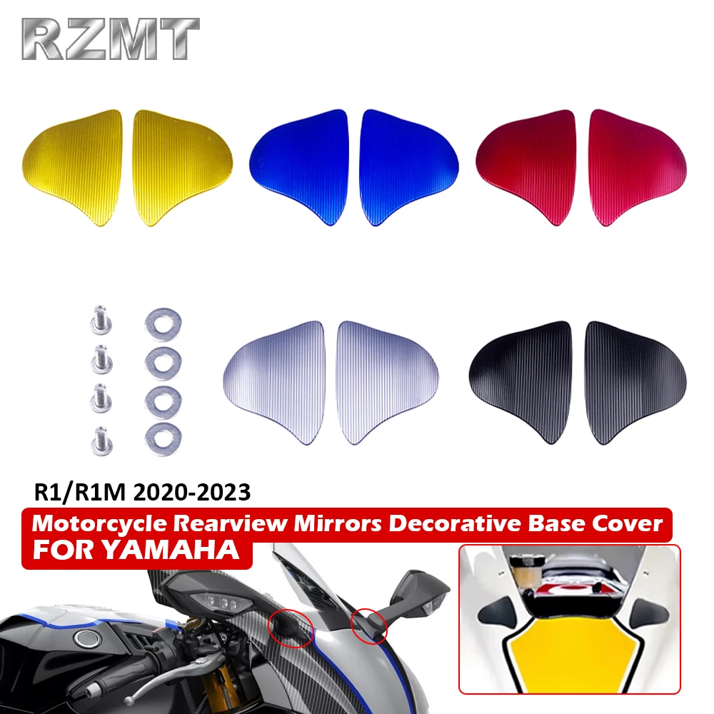 Motorcycle Rearview Mirror Base For YAMAHA R1 R1M 2020-2023 2021 2022 Windshield Drive Eliminator Mirrors Hole Cover