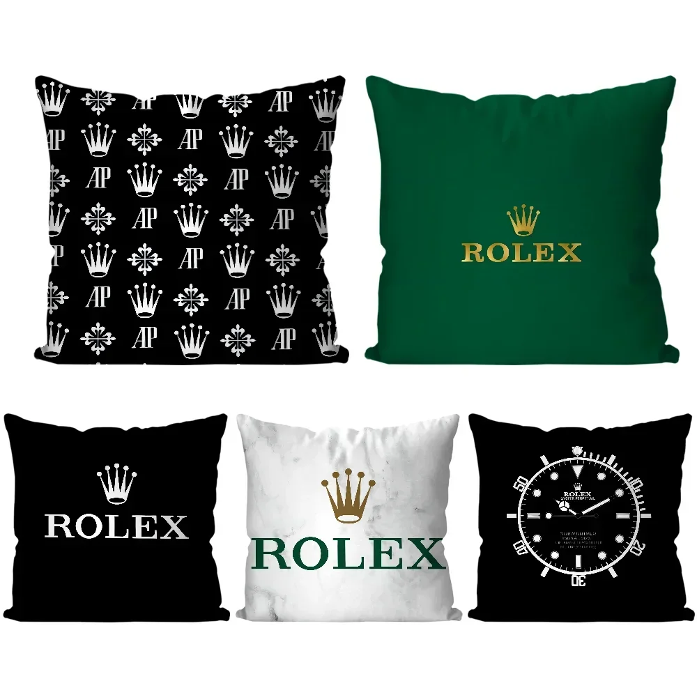 Watch R-Rolex Pillow Case Hot Game Pillow Covers Cartoon Sofa Decorative Home Double-sided Printing Short Plush