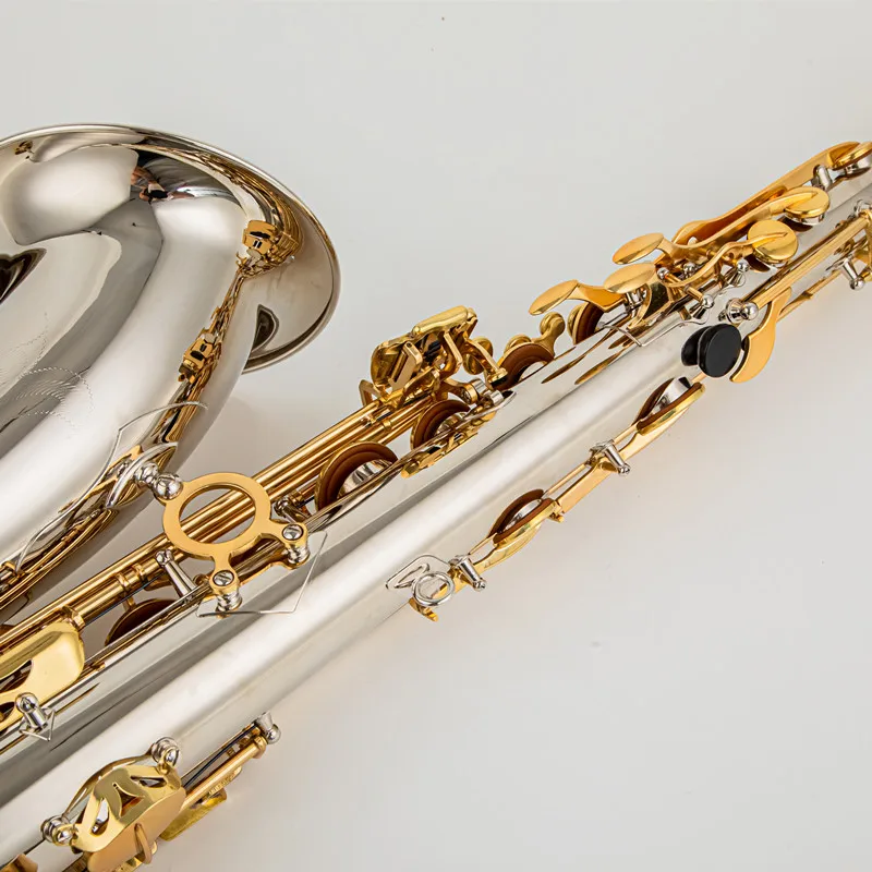 Japan 875EX Silver Plated Body Key of Bb Tenor Saxophone Professional Musical instrument With Case Accessories Free Ship