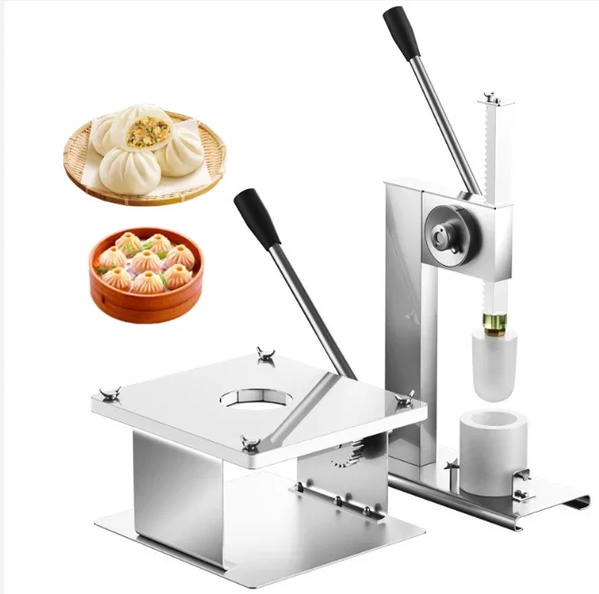 the chicken steamed stuffed bun hand press baozi forming twist bun encrusting new thin  usa momo folding dough maker machine