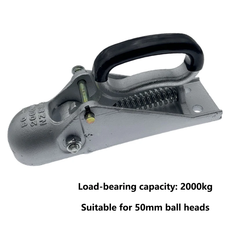 

Trailer Coupler For 50mm Hitch Ball Capacity 2000kg Trailer Tractor Off-Road Vehicle Modified Coupler Export RV Accessories