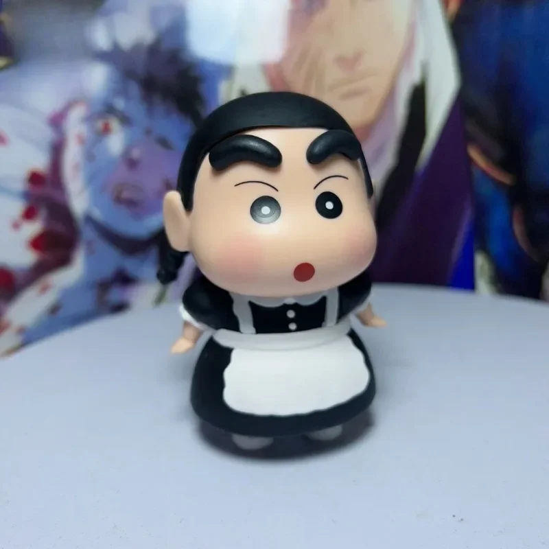 

2024 NEW Crayon Shin-chan cos Maid Shin-chan figurine girls birthday gift model desktop birthday gift