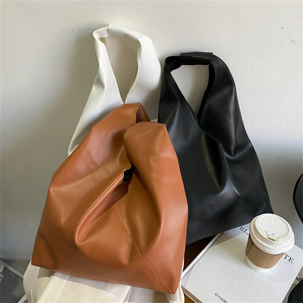 

Classical PU Leather Bucket Bag Women Luxury Handbag Retro Large Capacity Tot Bag Femaler Shoulder Crossbody Bag Eco Shopping Ba