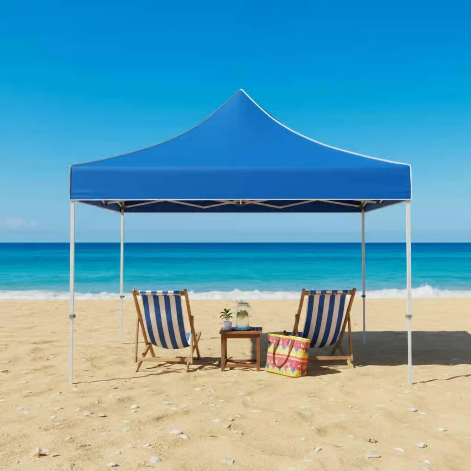 Water Resistant Polyester Folding Tent Canopy Roof Replacement for 10x10 Gazebo Frame with Ventilation Holes for Backyard Patio