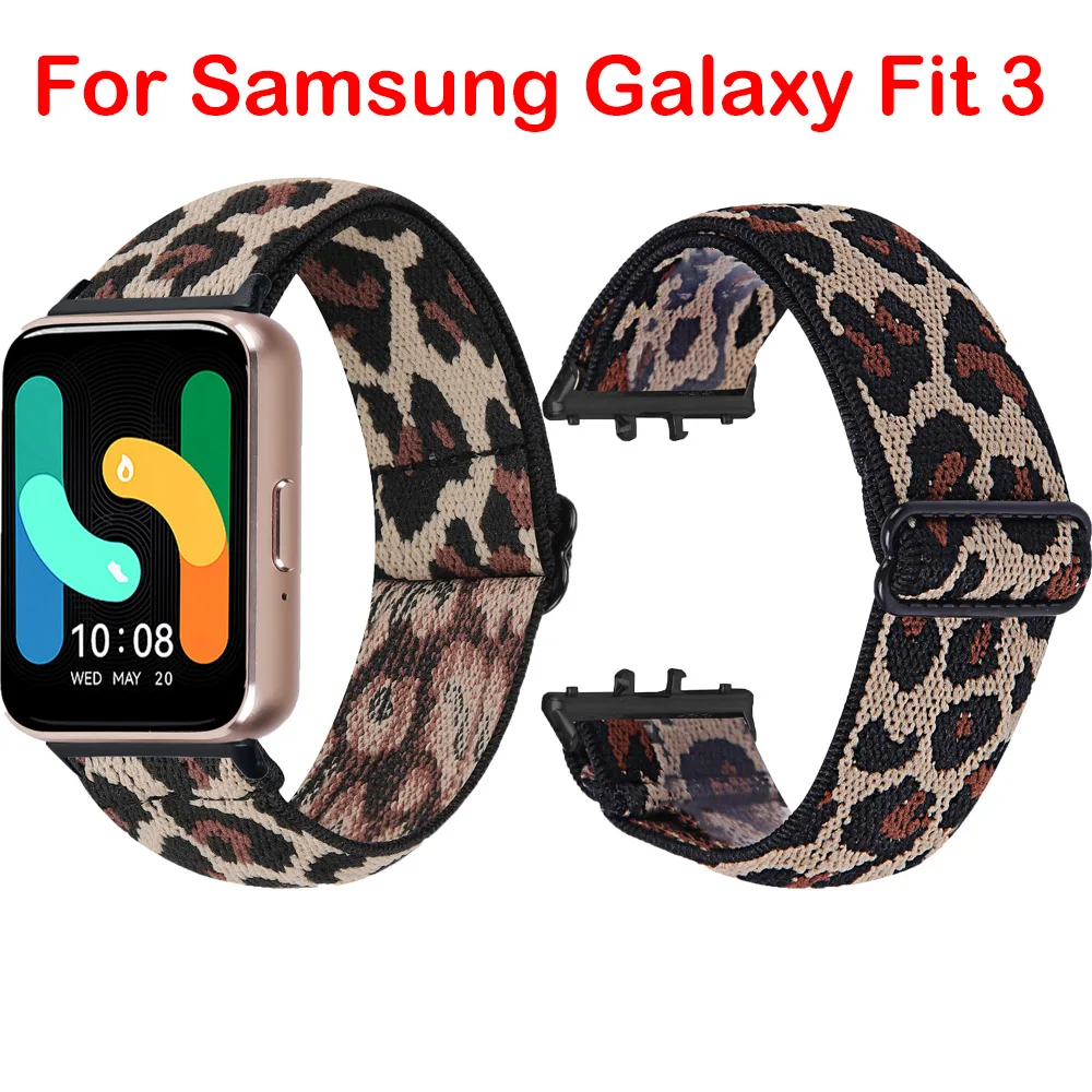 Elastic Woven Strap For Samsung Galaxy Fit 3 Watchband Colorful Sport Band For Samsung Galaxy Fit 3 SM-R390 Bracelet Accessories