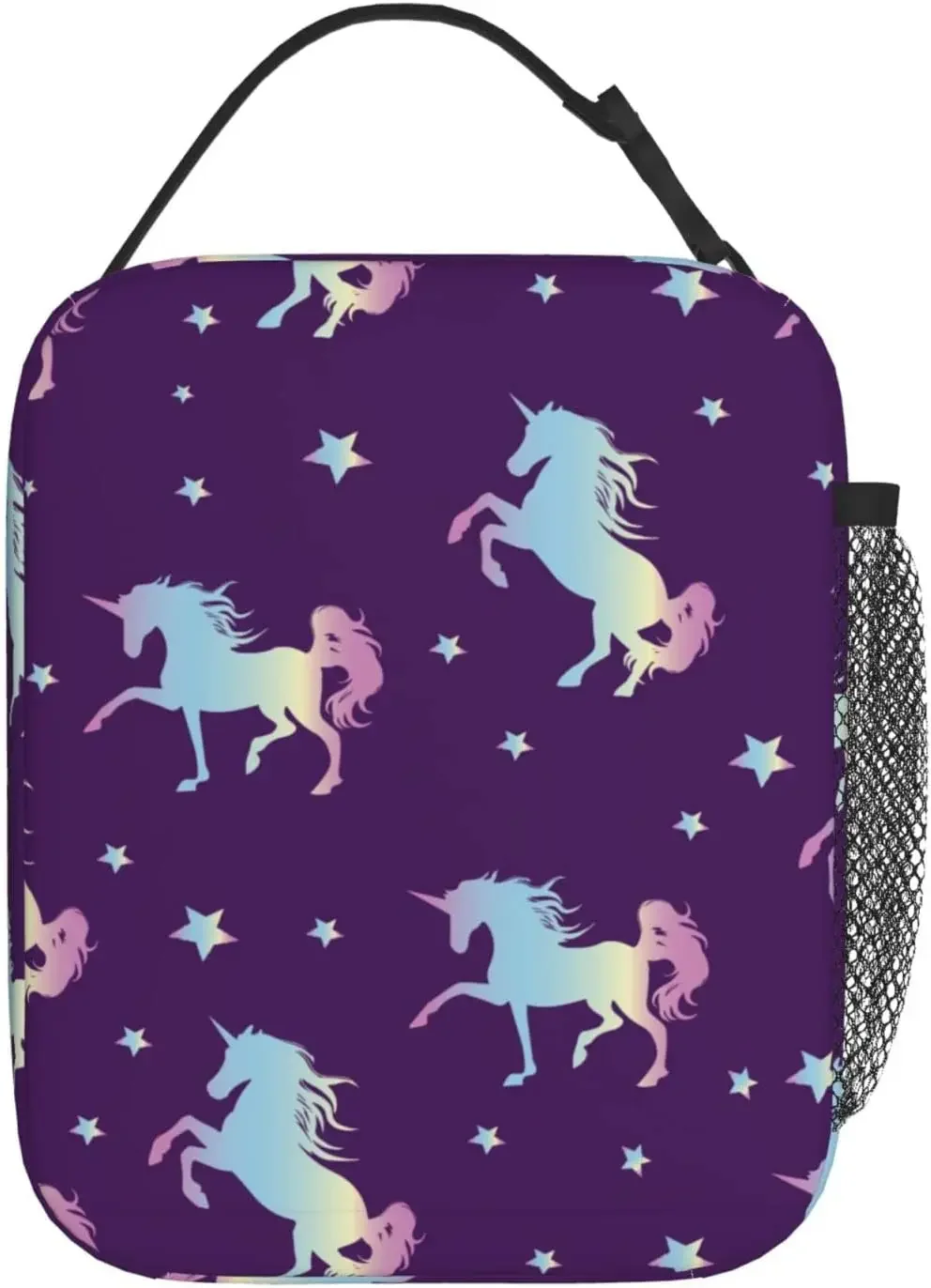 Cute Unicorn Lunch Box Insulated Reusable Lunch Bag Cooler Bag for Women Men Boys Girls Work Picnic Hiking