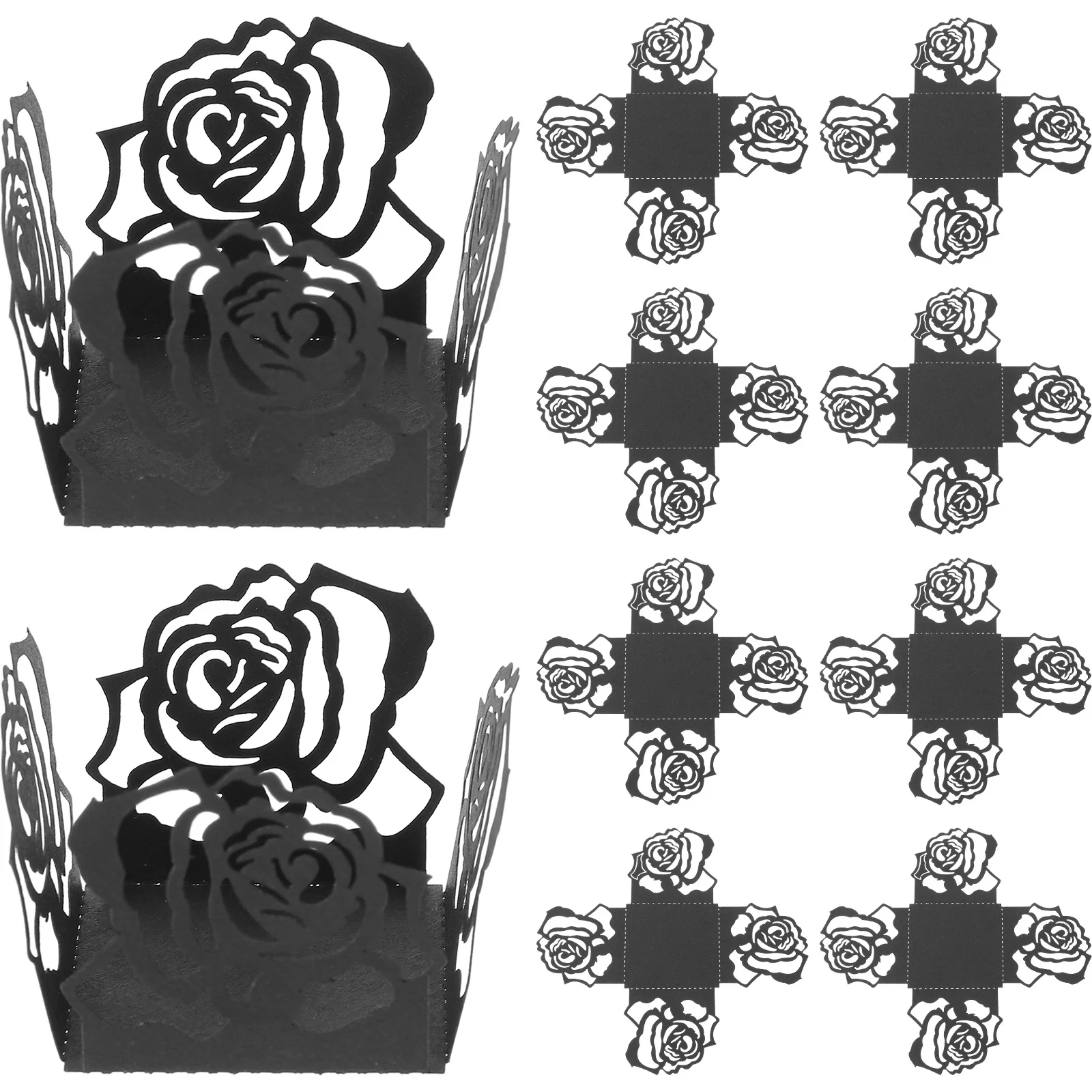 

50Pcs Premium Chocolate Cup Liners Creative Hollow Design Truffle Wrappers for Freshness Protection Party Favors and Table