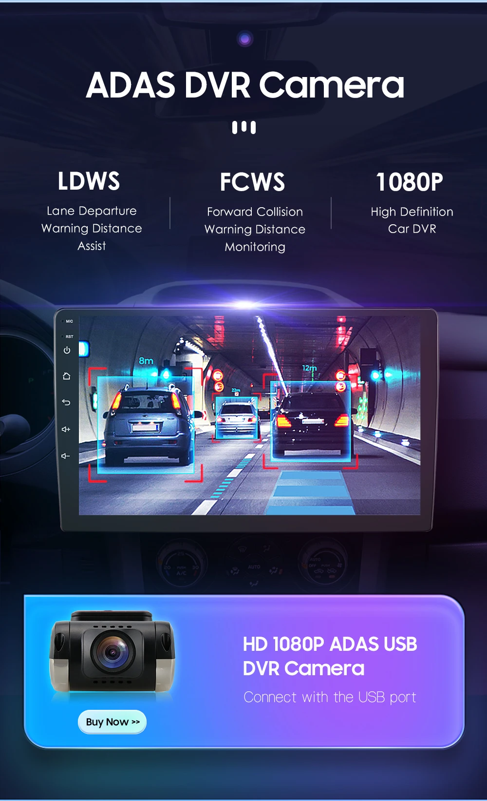 Hizpo Android 14 Car Radio Autoradio 2 Din 9"/10"/10.33” Universal WIFI GPS RDS Audio Multimedia Player For Nissan Toyota Kia VW