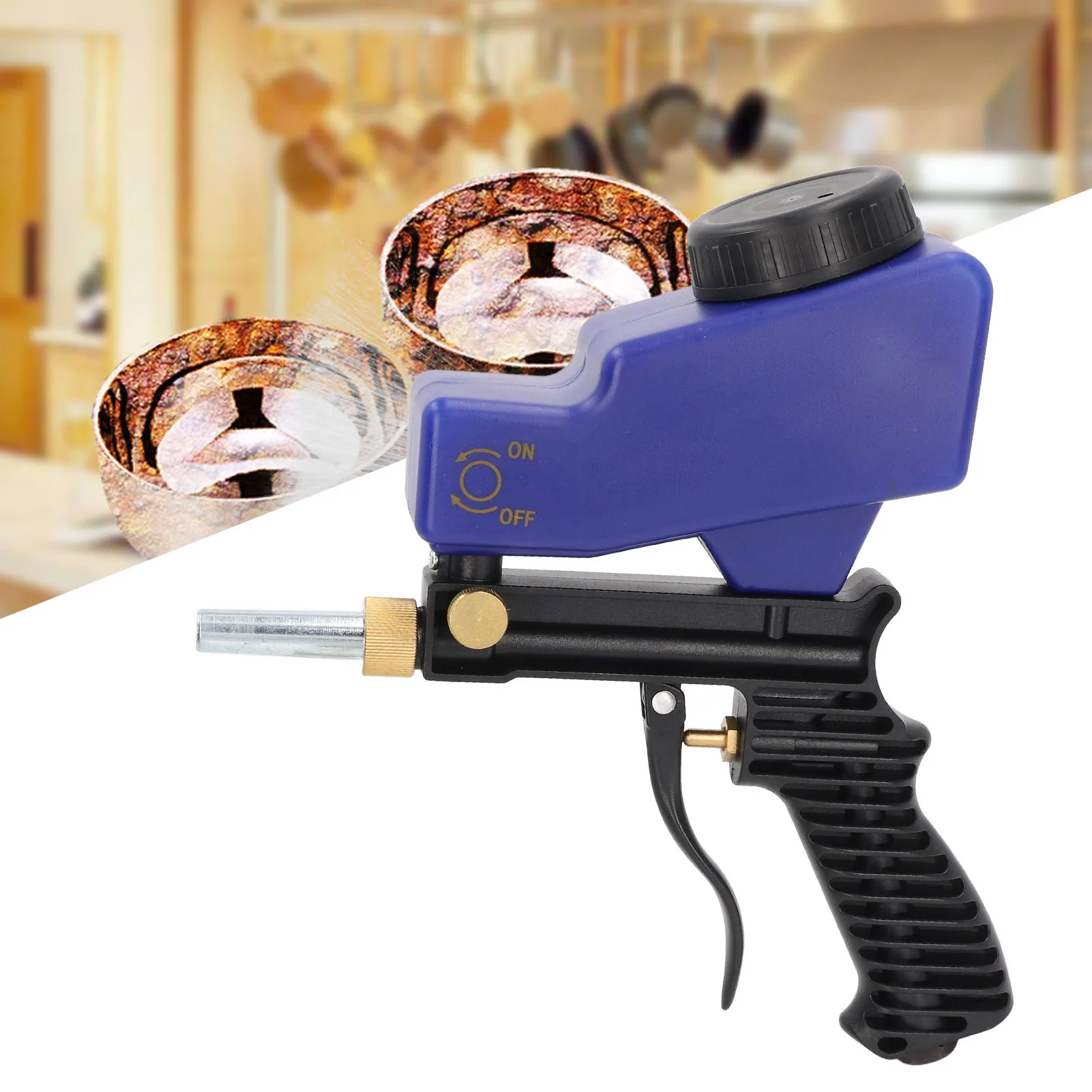 샌드블라스터 샌드 블라스팅 스프레이 건 도구 세트 키트 (분사 청소용 샌드 블라스팅 건, 샌드블라스팅 도구)