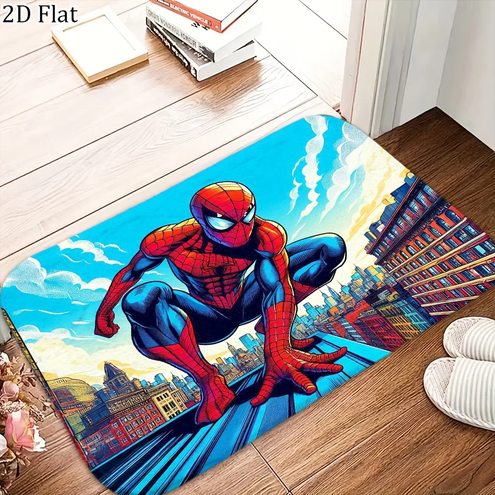 

Фланелевый коврик с изображением супергероев Marvel, 1 шт., разные размеры, многофункциональный, для ежедневного использования, подходит для ванной комнаты, прихожей, прачечной.