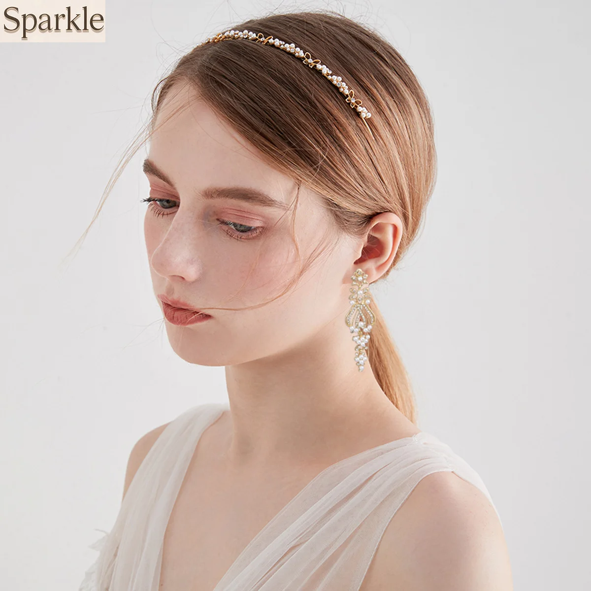 

Elegant Pearl Drop Earrings with Cubic Zirconia For Woman Intricate Floral Design Big Jewelry Gifts