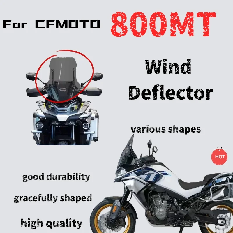 

Для CFMOTO 800MT модифицированное лобовое стекло, переднее лобовое стекло, повышенное прозрачное лобовое стекло 800MT, аксессуары для лобового стекла