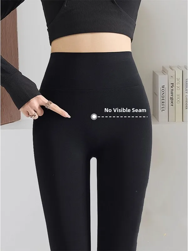 

High Waist Yoga Pants Women's Spring Autumn ark Skin Fitn Tight Boting Large Size Anti-Light Walking Casual Long Pants
