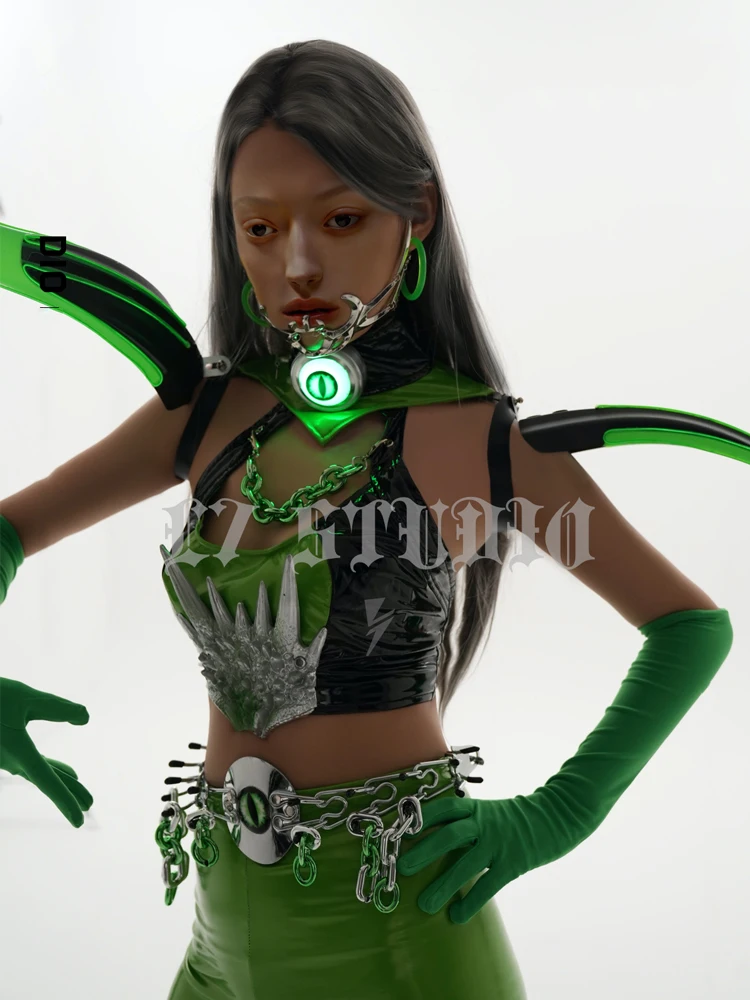 New Bar Nightclub Ds Dj Stage Performance Rave Outfits Halloween Cosplay Pole Dance Clothing Women Party Festival Wear Set