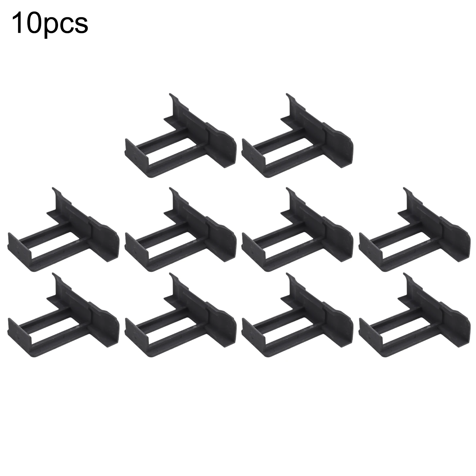 10Pcs Black Plastic Solar Panel Mud Removal Clip 45mm Water Drainage Diversion Clamp For PV Frame Cleaning Accessories