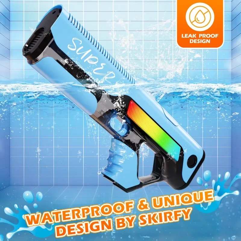 Full Electric Automatic Water Storage Gun Toys Portable Children Summer Beach Outdoor Fight Fantasy Toys for Boys Kids Game